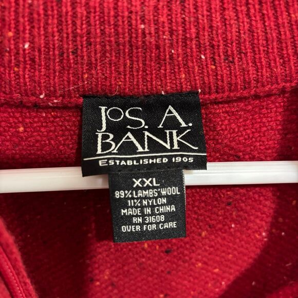 Jos. A. Bank Lambs Wool 1/4 Zip Sweater - Picture 4 of 6